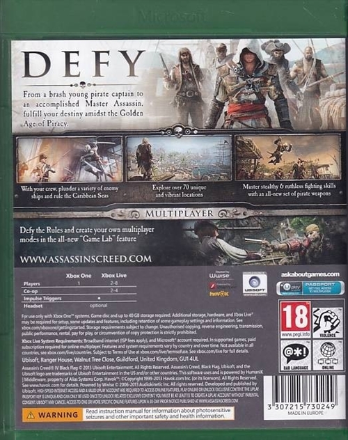 Assassins Creed IV Black Flag - XBOX One (B Grade) (Genbrug)